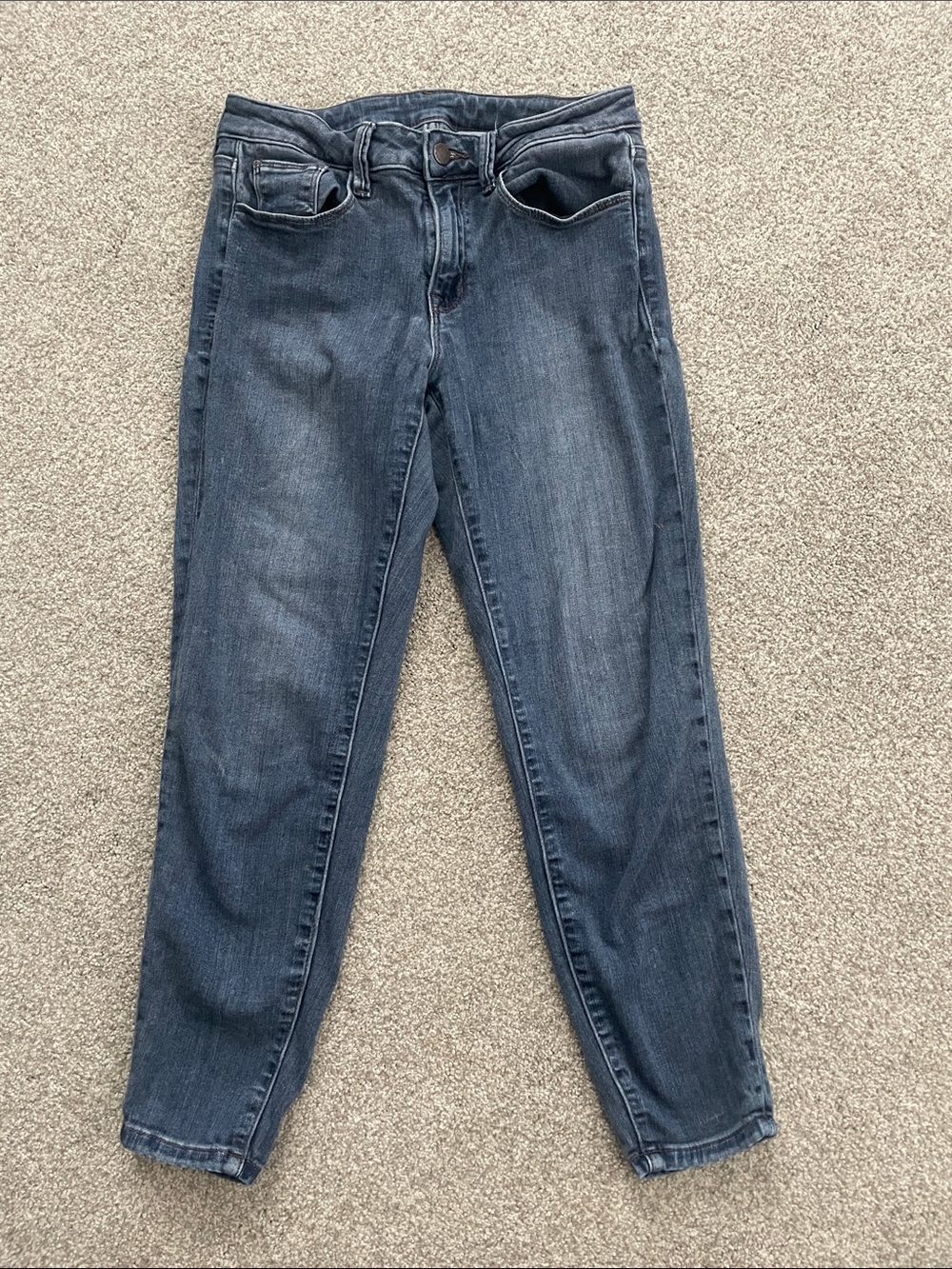 Women's Dark Blue Skinny Ankle Jeans